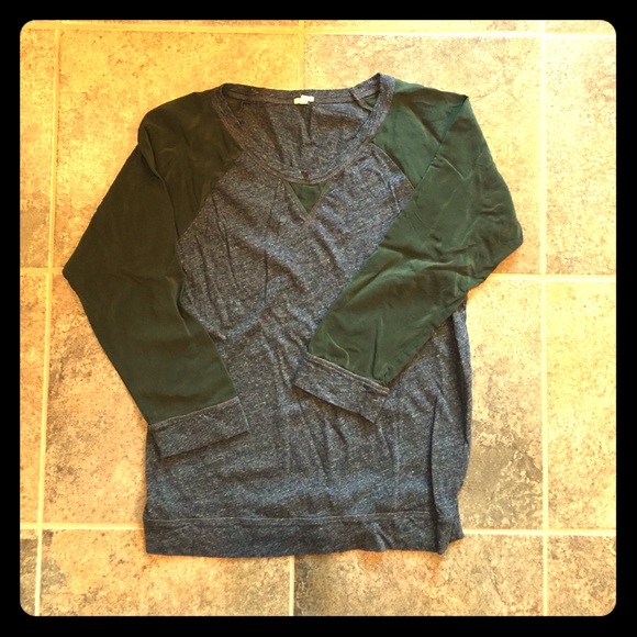 J Crew baseball style shirt