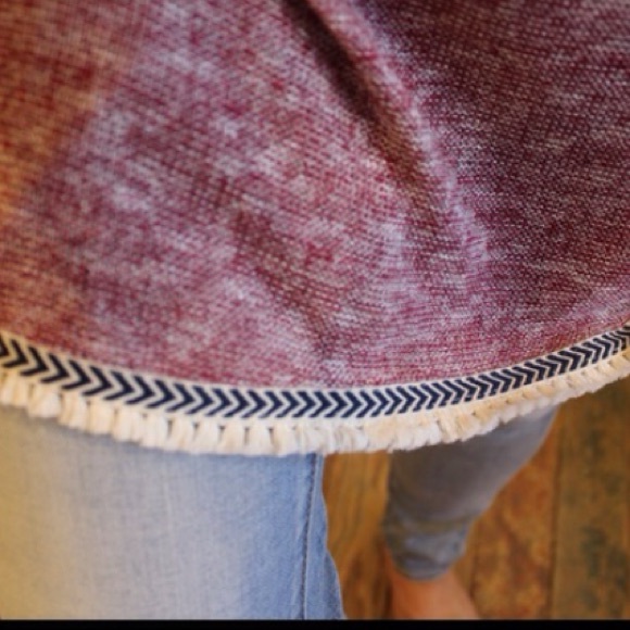 🚫SOLD BUNDLE🚫Burgundy CowlNeck Free Style Tunic - Picture 2 of 4