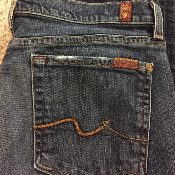 Medium wash boot cut jeans