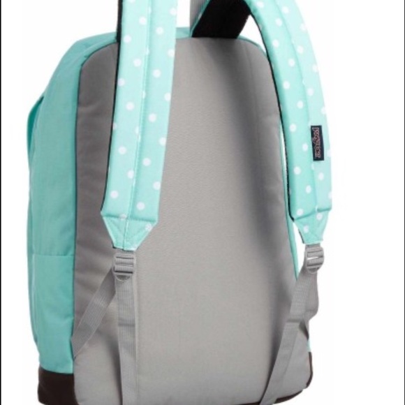 Jansport light blue polka dot Backpack - Picture 2 of 8
