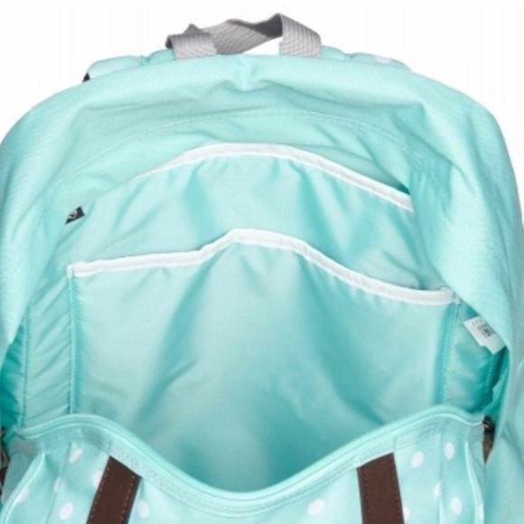 Jansport light blue polka dot Backpack - Picture 3 of 8