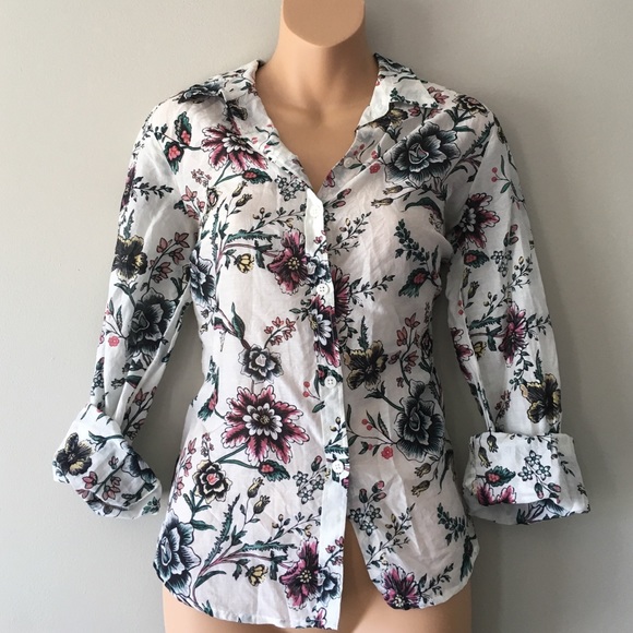 Loft button down top