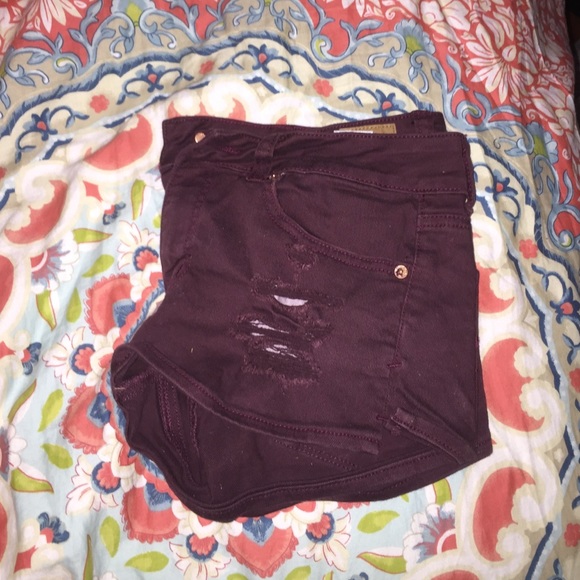 Dark purple American eagle shorts