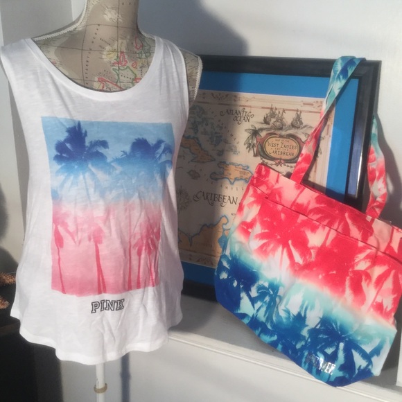 PINK Victoria's Secret Other - BNWT VS PINK AMERICANA TANK & TOTE. $60