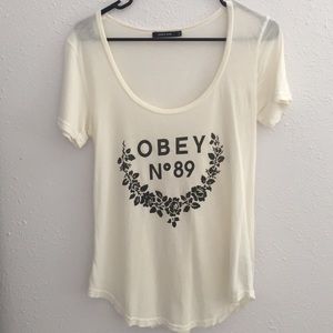 Obey White/Cream T-Shirt