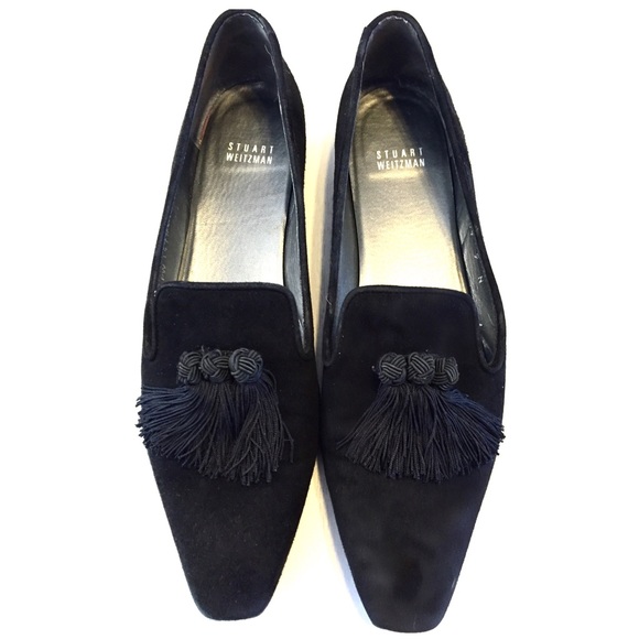 stuart weitzman suede flats