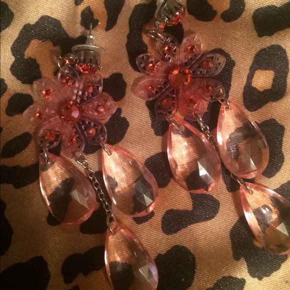 Trina Tarantino Pink Flower earrings
