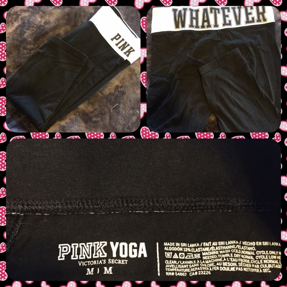 PINK Victoria's Secret Pants - Pink Victoria's Secret Black Crop Yoga Pants