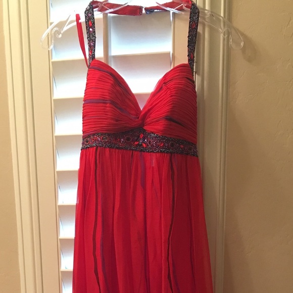 Beautiful Red and Purple Prom Dress
