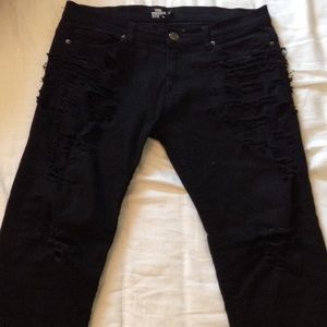 All black denim jeans