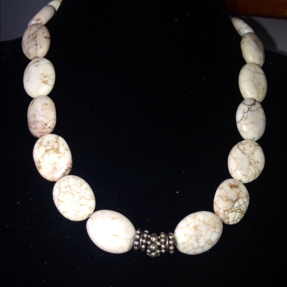 Handmade Jasper Beads Sterling Bali Beaded Necklace in perfect shape! Beautiful - Picture 2 of 2