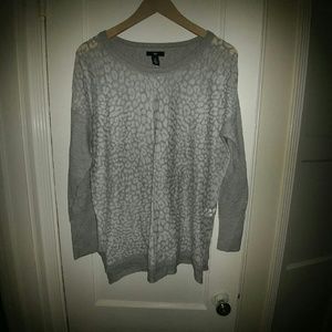 Grey Animal Print Sweater