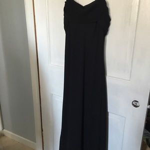 Floor length black dress