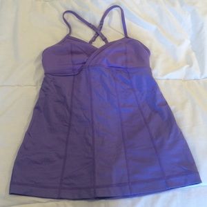 Lululemon lilac crisscross strap top