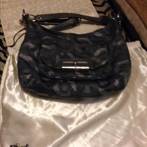 Gray coach handbag/ cross body
