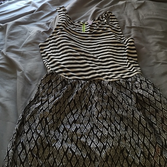 Never worn Black and white Designed dress