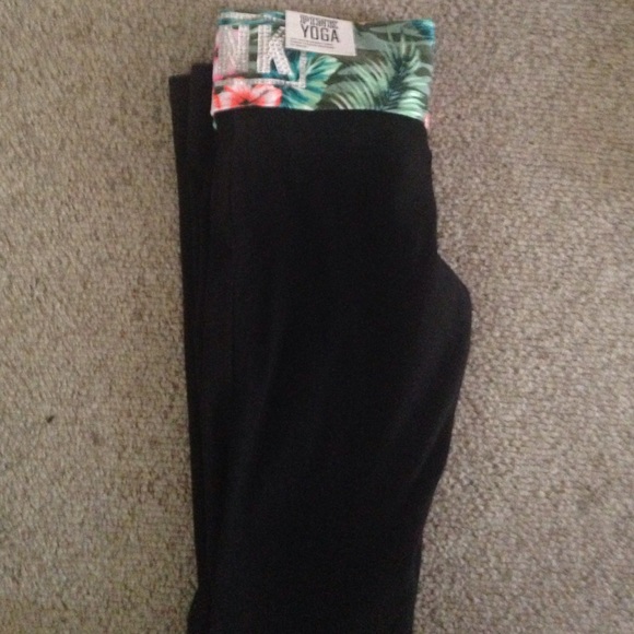 PINK Tropical yoga pants