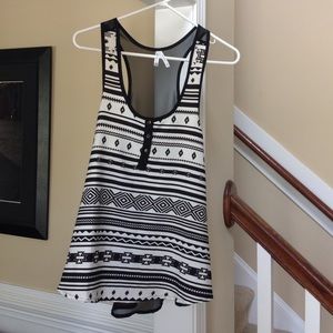 Tribal sleeveless blouse