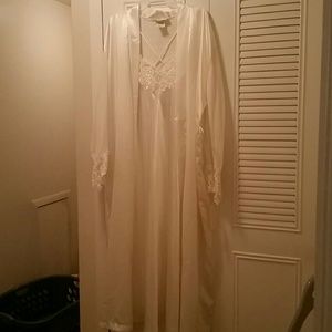 Beautiful Satin Night Gown and Robe  set