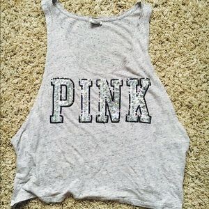 Pink muscle tee