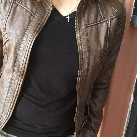 Max Studio Brown "Leather" Jacket!!!