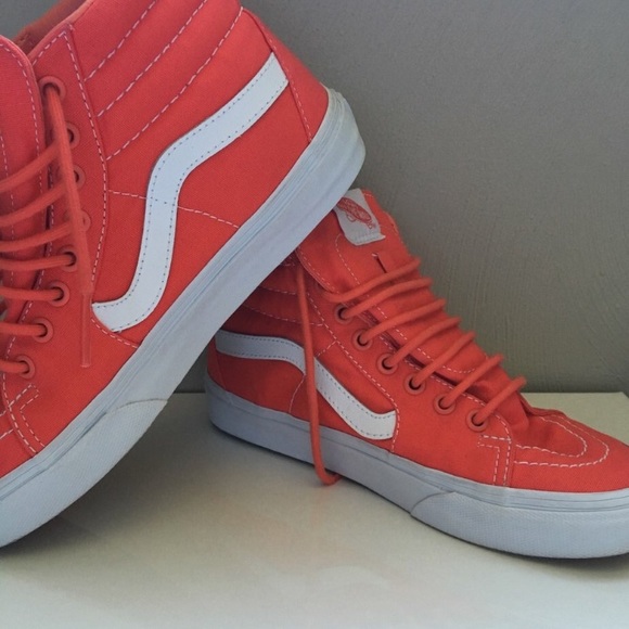 mens 4.5 - womens 6 coral sk8 hi vans // new