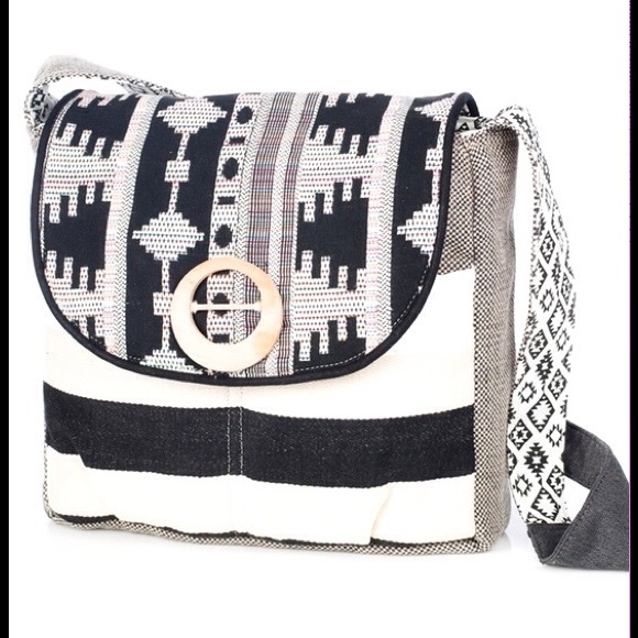 FLASH SALE! Black/White Tribal Bag