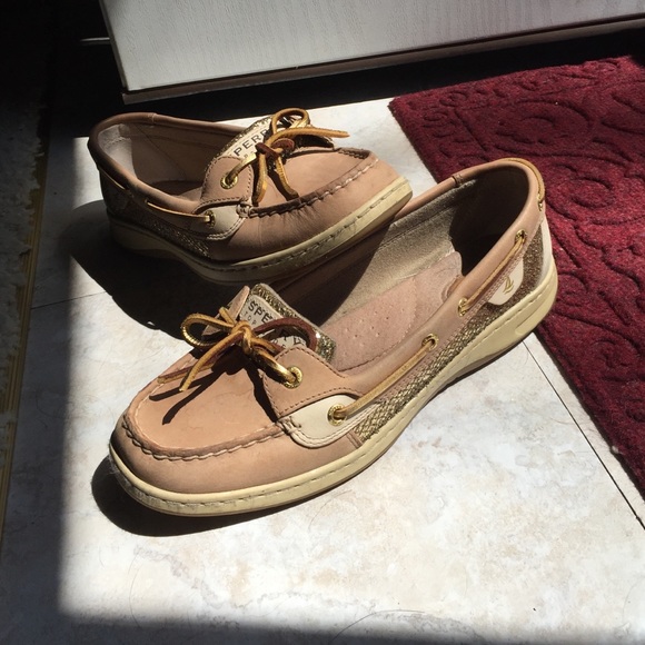 Sperry Shoes - Sperry Top-Sider tan with Gold Accents
