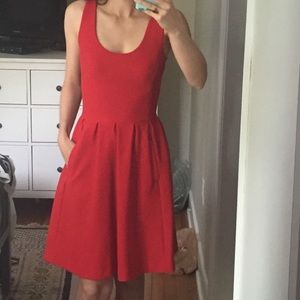 Knit red dress