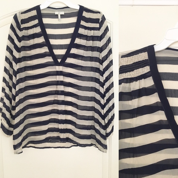 100% silk nautical blouse