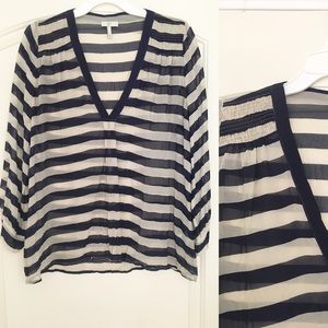 100% silk nautical blouse