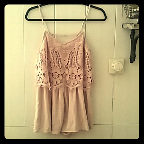 Cream  romper