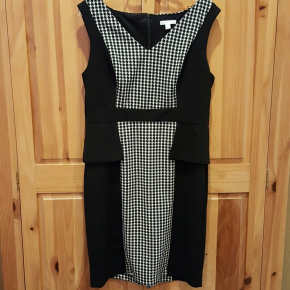 NY and Co. Black and Houndstooth Dress