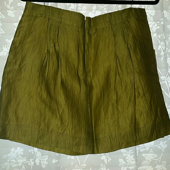 Jcrew Lime Green Linen Skirt - size 10 - Picture 3 of 4