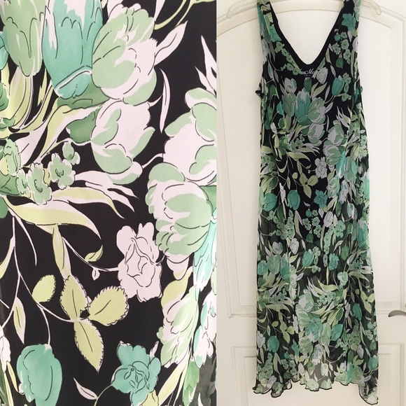 Silky v-neck dress