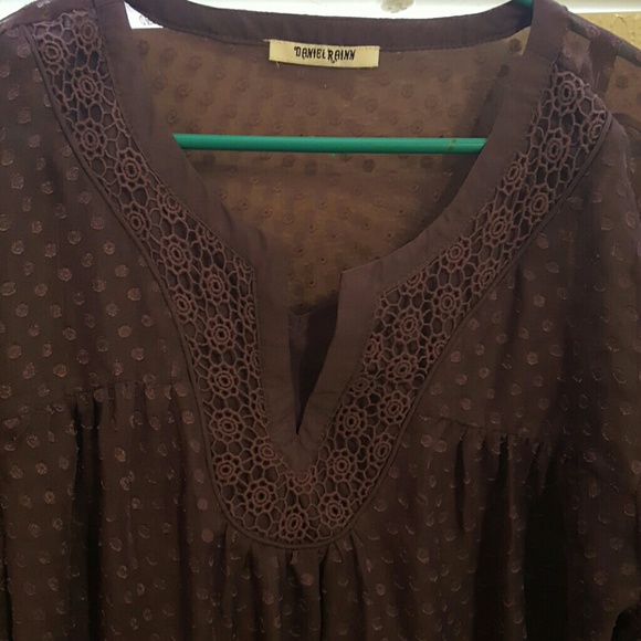 Cute purple sheer top with attached camisole