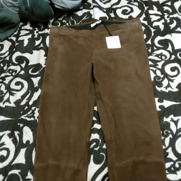 (Vince) Dore' suede zip hem Laggings - Picture 1 of 4