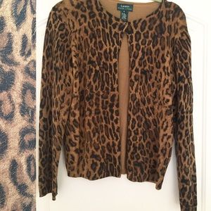 Lauren by Ralph Lauren Leopard cardigan