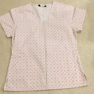 Los Angeles rose scrub top small