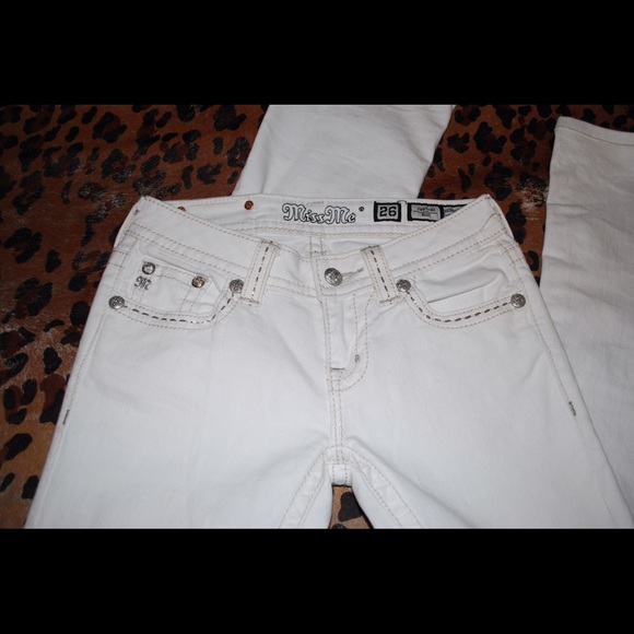 Miss Me White Bootcut Jeans