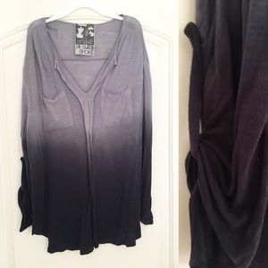 Grey tone tunic top