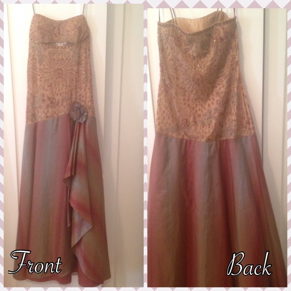 Unique Multicolored prom dress