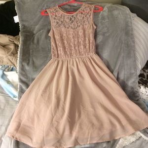 Mauve Lace Top Dress