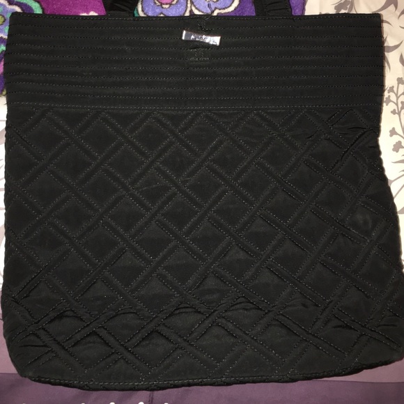 Black Vera Bradley tote bag w/ brand new lanyard