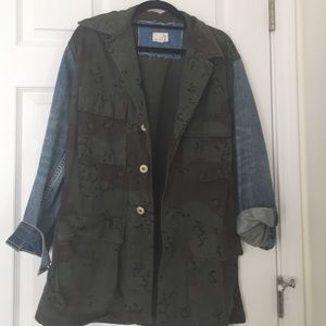 Urban renewal oversized Jean and camo jacket