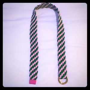 NWOT Lilly Pulitzer Braided Pink & Green Belt Sz S