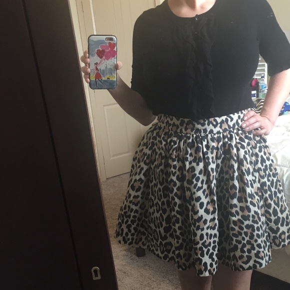 kate spade leopard print cupcake skirt - Picture 2 of 3