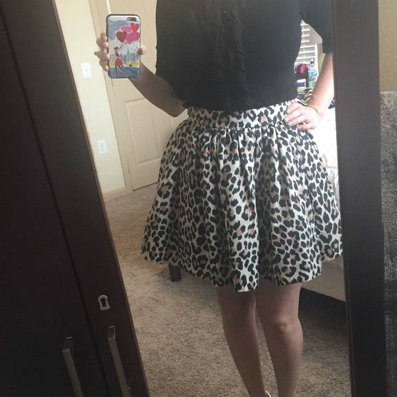 kate spade leopard print cupcake skirt - Picture 3 of 3