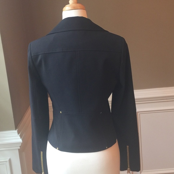 ❌SOLD❌ Calvin Klein Moto jacket w/gold hardware - Picture 2 of 4