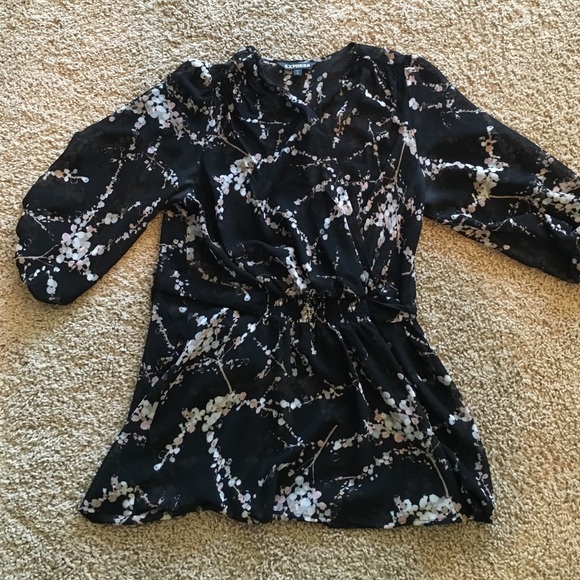 Black flowered top.